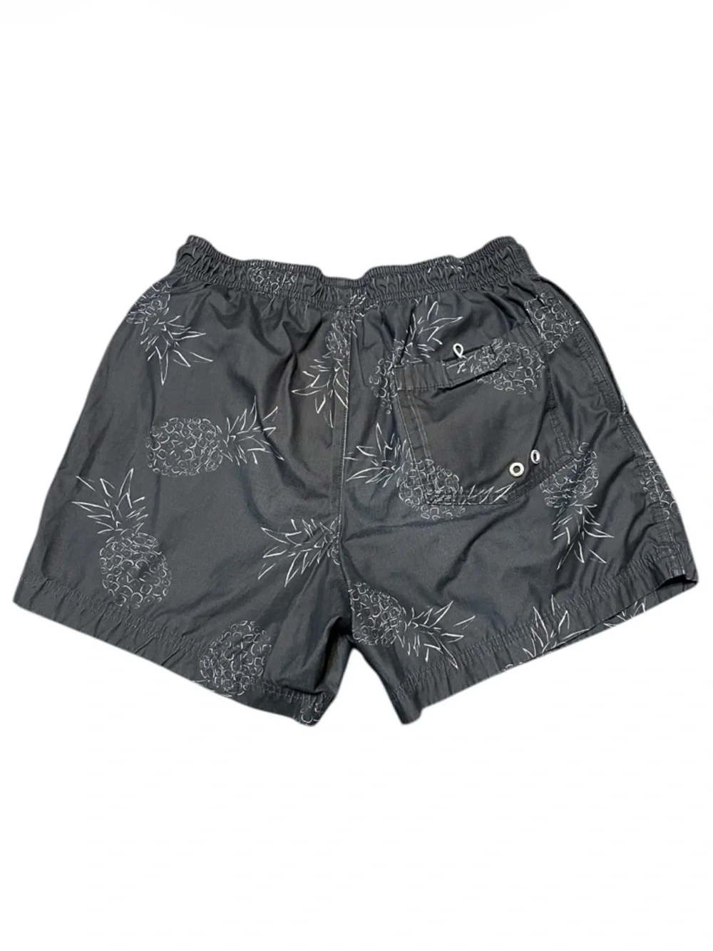 Men's American Eagle Swim Trunks Size Small Black Pineapples Lined